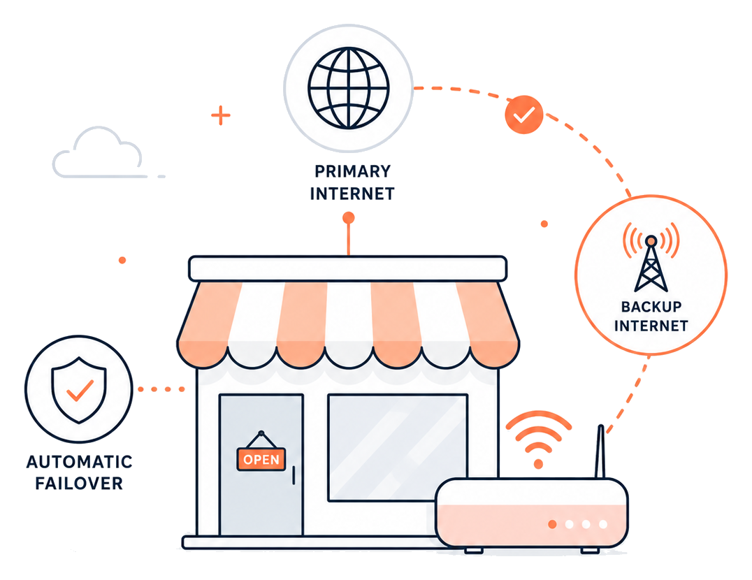 Backup internet for Missouri retail stores